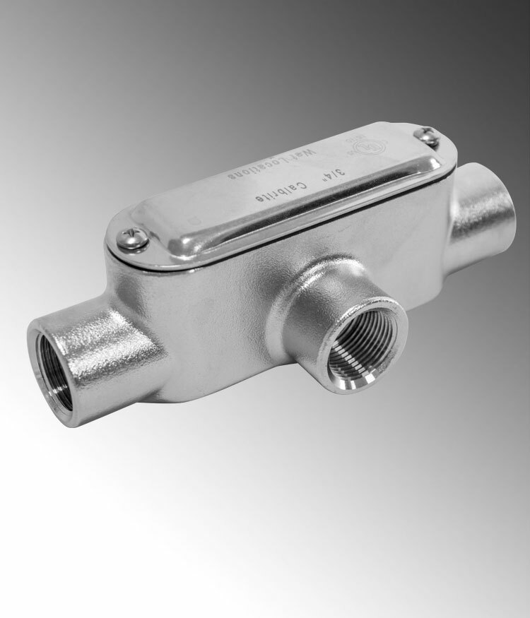 Rigid Stainless Steel 316 T Conduit Body 3/4" Trade SizeUL Listed UL514A E307133