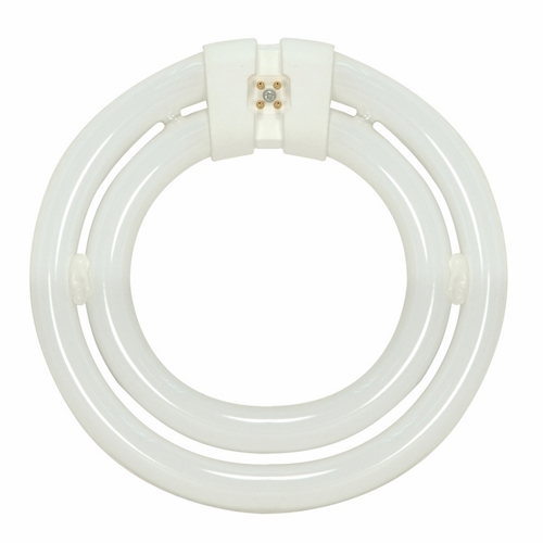 Fluorescent T9 Circline Lamp, Designation: FC402C/SW/TC, 40 WTT, T9 Shape, G10q 4-Pin Base, 12000 HR, Lumens: 2650 LM Initial, 3000 DEG K Color Temperature, Warm White 82 CRI, 7-1/2 IN Length, 1-1/8 IN Diameter