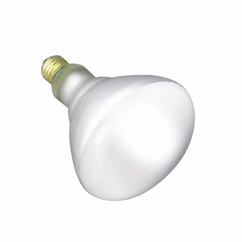 Incandescent Reflector Lamp, Designation: 120BR40/TF, 130 V, 120 WTT, BR40 Shape, E26SK Medium Skirted Base, Frosted, C-9 Filament, 5000 HR, Lumens: 1150 LM Initial, 6-1/2 IN Length, 5 IN Diameter