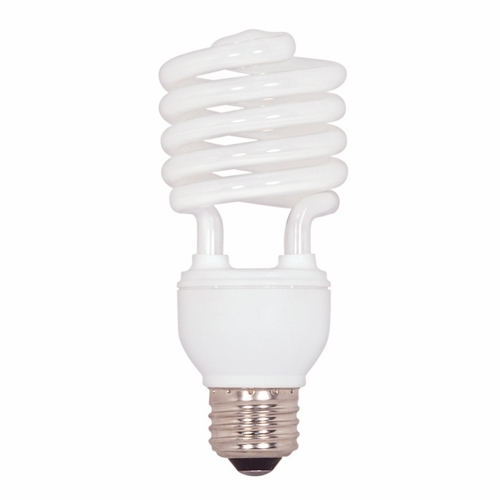 Compact Fluorescent Spiral Lamp, Designation: 23T2/50, 120 V, 26 WTT, T2 Shape, E26 Medium Base, 12000 HR, Lumens: 1600 LM Initial, 5000 DEG K Color Temperature, Natural Light 82 CRI, 4-7/8 IN Length, 2-1/8 IN Diameter
