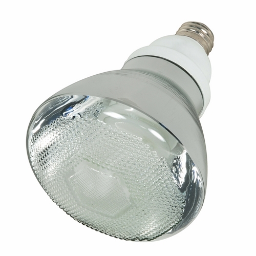 Compact Fluorescent Reflector Lamp, Designation: 23BR38/50, 120 V, 23 WTT, BR38 Shape, E26 Medium Base, 10000 HR, Lumens: 1070 LM Initial, 5000 DEG K Color Temperature, Natural Light 82 CRI, 6-1/2 IN Length, 4-23/32 IN Diameter
