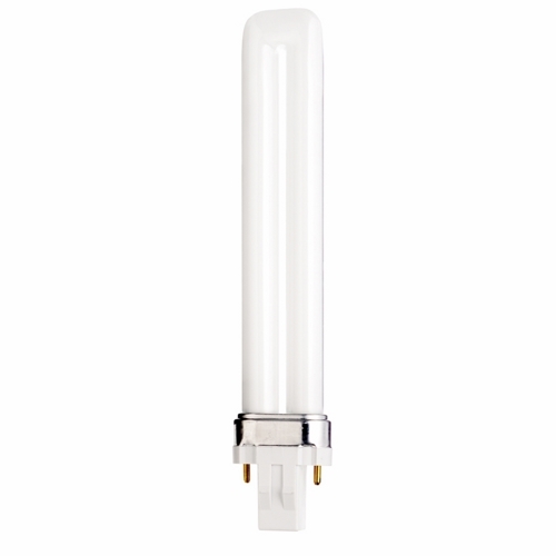 Compact Fluorescent Single Twin 2 Pin Lamp, Designation: CFS13W/835, 13 WTT, T4 Shape, GX23 GX23 Base, 12000 HR, Lumens: 800 LM Initial, 3500 DEG K Color Temperature, Neutral White 82 CRI, 7-15/16 IN Length