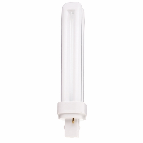 Compact Fluorescent Double Twin 2 Pin Lamp, Designation: CFD26W/827, 26 WTT, T4 Shape, G24d-3 G24d-3 Base, 12000 HR, Lumens: 1825 LM Initial, 2700 DEG K Color Temperature, Warm White 82 CRI, 6-13/16 IN Length