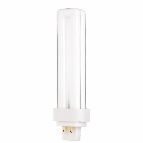 Compact Fluorescent Double Twin 4 Pin Lamp, Designation: CFD18W/4P/841, 18 WTT, T4 Shape, G24q-2 G24Q-2 (4-Pin) Base, 15000 HR, Lumens: 1250 LM Initial, 4100 DEG K Color Temperature, Cool White 82 CRI, 5-13/16 IN Length