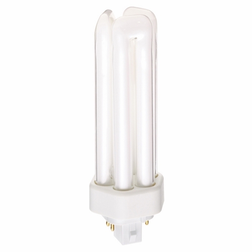 Compact Fluorescent Triple Twin 4 Pin Lamp, Designation: CFT32W/4P/835, 32 WTT, T4 Shape, GX24q-3 GX24q-3 (4-Pin) Base, 15000 HR, Lumens: 2400 LM Initial, 3500 DEG K Color Temperature, Neutral White 82 CRI, 5-13/16 IN Length