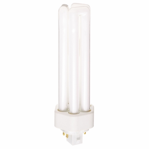 Compact Fluorescent Triple Twin 4 Pin Lamp, Designation: CFT42W/4P/841, 42 WTT, T4 Shape, GX24q-4 GX24q-4 (4-Pin) Base, 15000 HR, Lumens: 3200 LM Initial, 4100 DEG K Color Temperature, Cool White 82 CRI, 6-19/32 IN Length