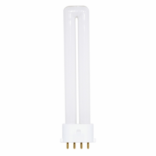 Compact Fluorescent Single Twin 4 Pin Lamp, Designation: CF9DS/E/841, 9 WTT, T4 Shape, 2G7 2G7 Base, 15000 HR, Lumens: 580 LM Initial, 4100 DEG K Color Temperature, Cool White 82 CRI, 5-11/16 IN Length