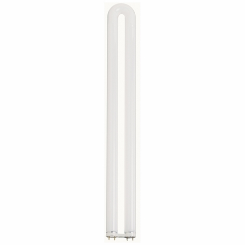 Fluorescent T8 Linear U Bend Lamp, Designation: FB31T8/850, 31 WTT, T8 Shape, G13 Medium Bi Pin Base, 20000 HR, Lumens: 2700 LM Initial, Lumens: 2500 LM Mean, 5000 DEG K Color Temperature, Natural Light 82 CRI, 22 IN Length, 1 IN Diameter, 1.63 IN Leg-Spacing