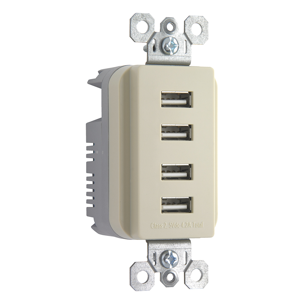 USB Quad Charger  - Ivory