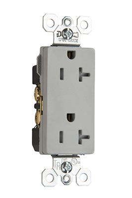 CML TR DECO REC 20A125V B+S WIRE GRY