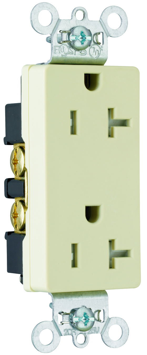 TR DECO RECEP 20A 125V S+B WIRE IV