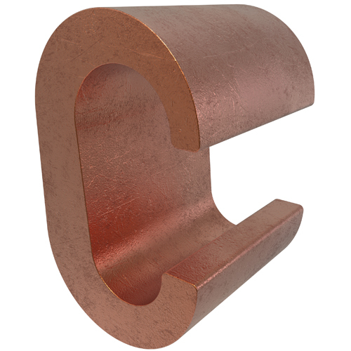 Permaground Copper Grounding C Crimp, Main Conductor Range 4/0-3/0 Sol, Tap Range 2/0-1/0 Sol, UL, CSA