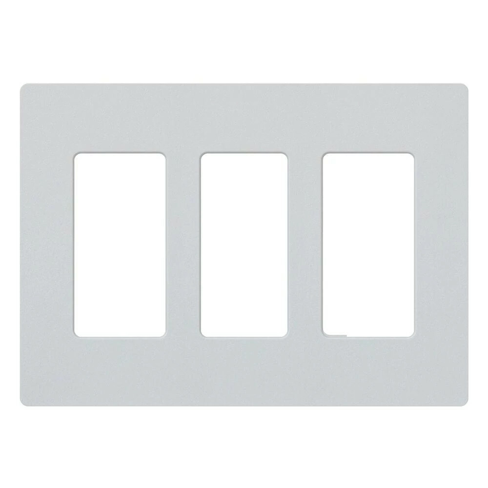 Claro Wallplate, Satin Finish, Three-gang in palladium