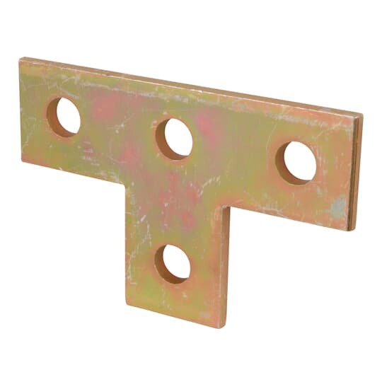 Plate, Tee, Height 3-1/2 Inches, Length 5-3/8 Inches, Width 1-5/8 Inches, Hole Diameter 9/16 Inches, Steel
