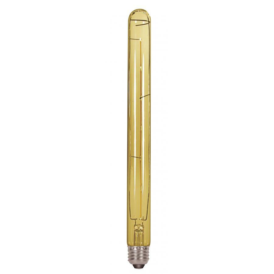 LED Filament, Designation: 6.5W T9 LED - Amber - Medium Base - 2700K - 120V