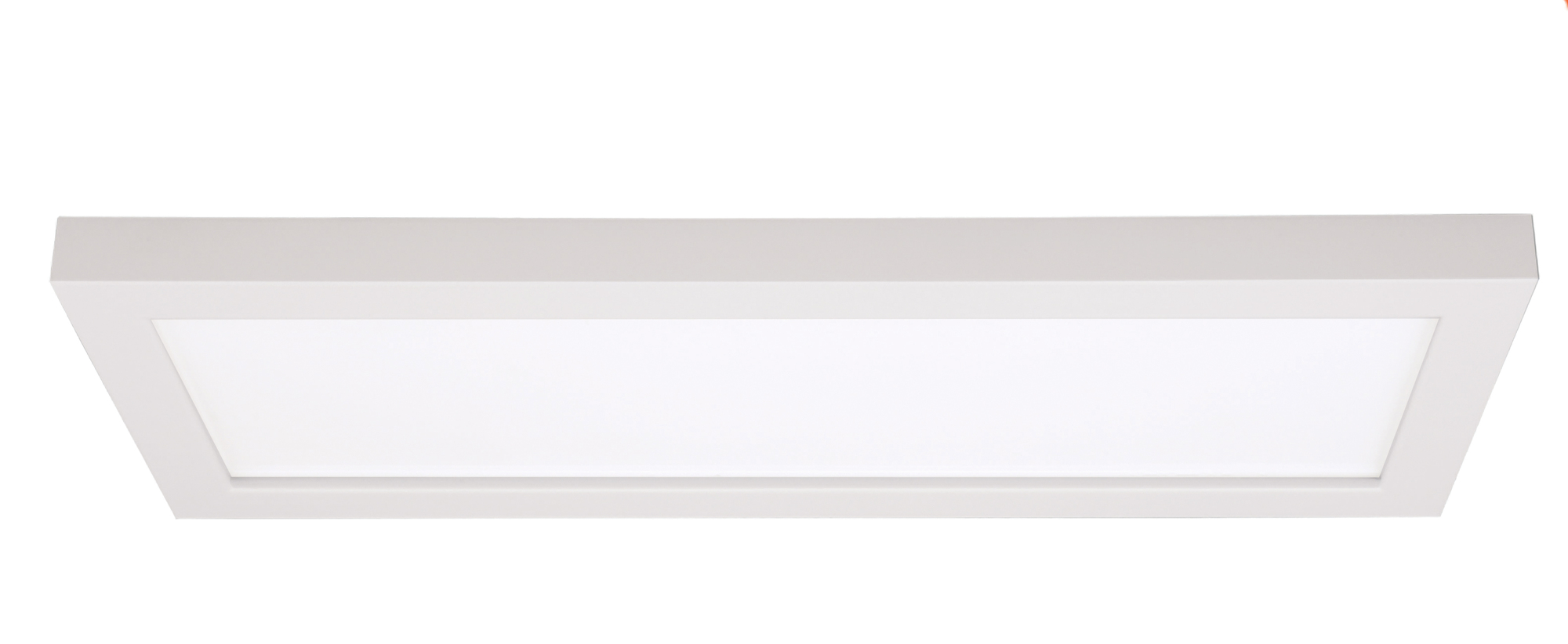 Fixture RetroFit, Designation: 24W 18" x 7" Flush Mount LED Fixture - Rectangle Shape - White Finish - 120V - 90 CRI