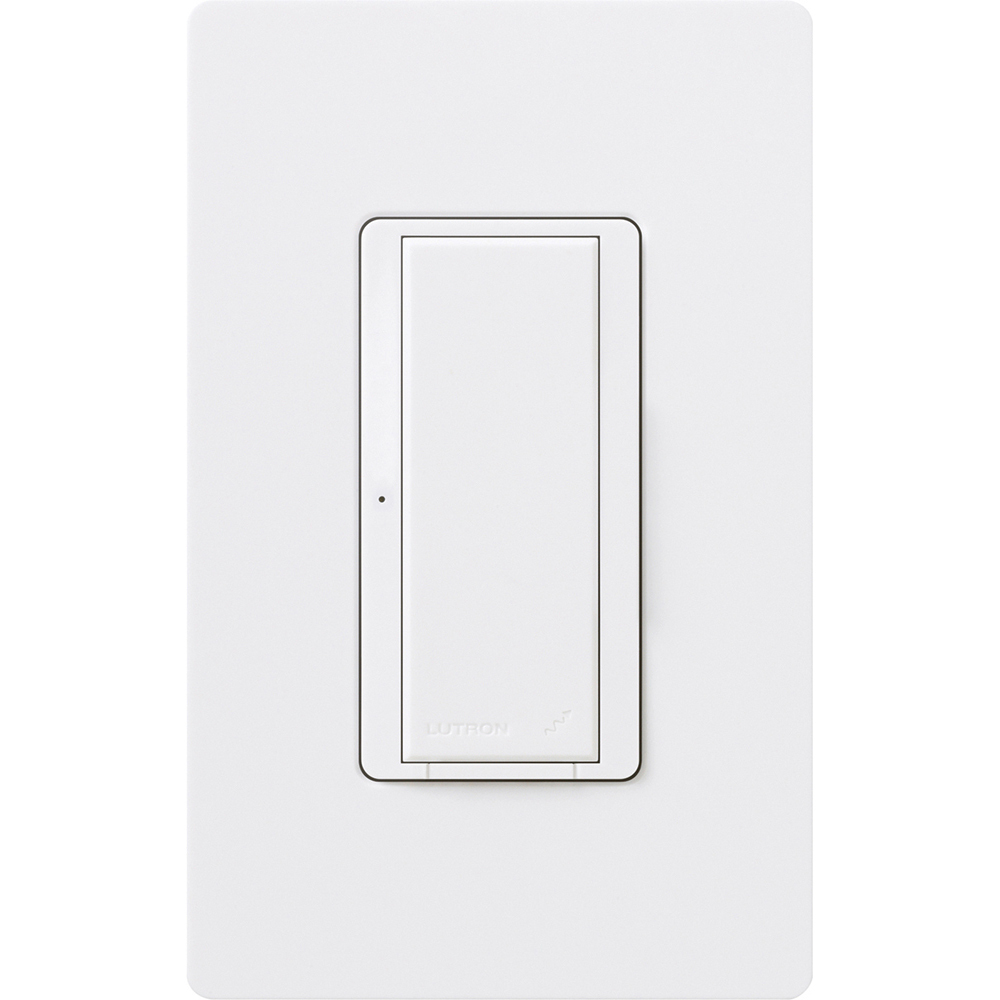 RadioRA 2 Switch, Multi-location/single-pole, neutral required, 120V/8A light or 1/4 HP motor/5.8A motor in white