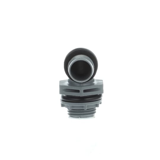 1/2 Inch, 90 Degree, One-Piece Liquidtight Non-Metallic Fitting, CSA, UL E32447, Temperatures up to 60 Degrees C, PVC, Grey