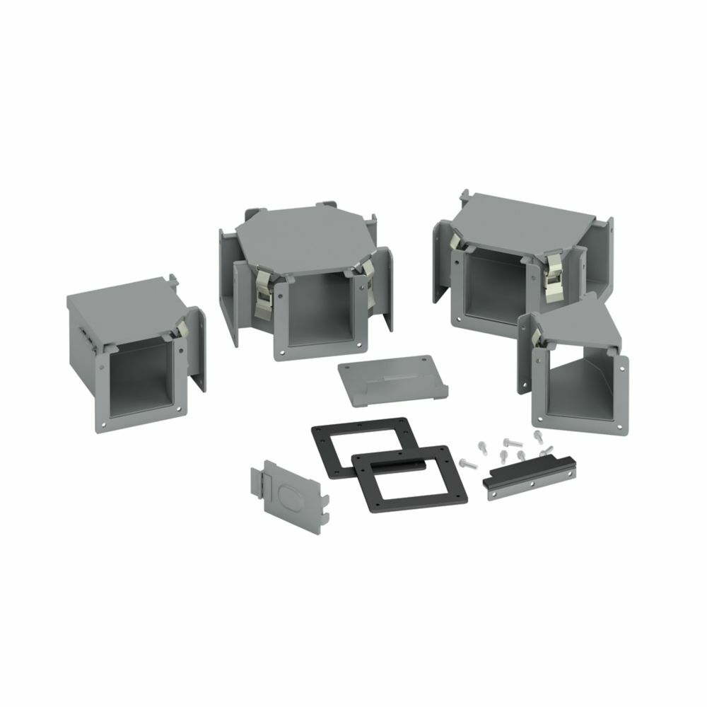 Eaton B-Line series wireway hanger, Wireway hangers(drop), NEMA 12, Steel, ANSI 61 gray painted, 6" X 6"
