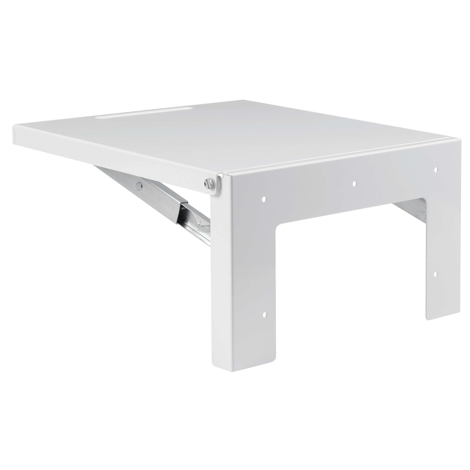 Folding Shelf Type 4 and 12 150lb (68kg) Load, 18.00x18.00, Gray, Mild Steel