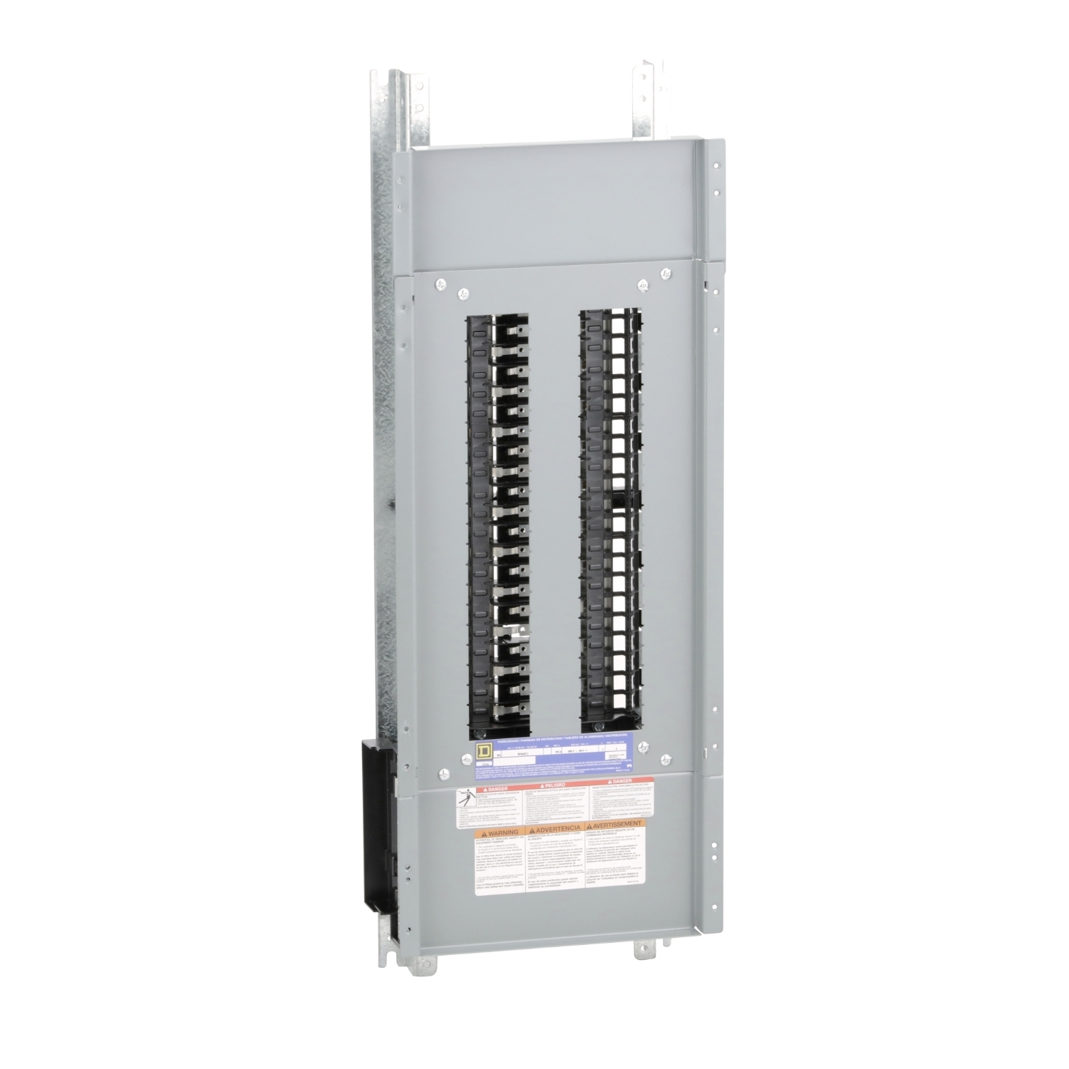 Panelboard interior, NQ, main lugs, 225A, Al bus, 42 pole spaces, 1 phase, 3 wire, 240VAC, 48VDC