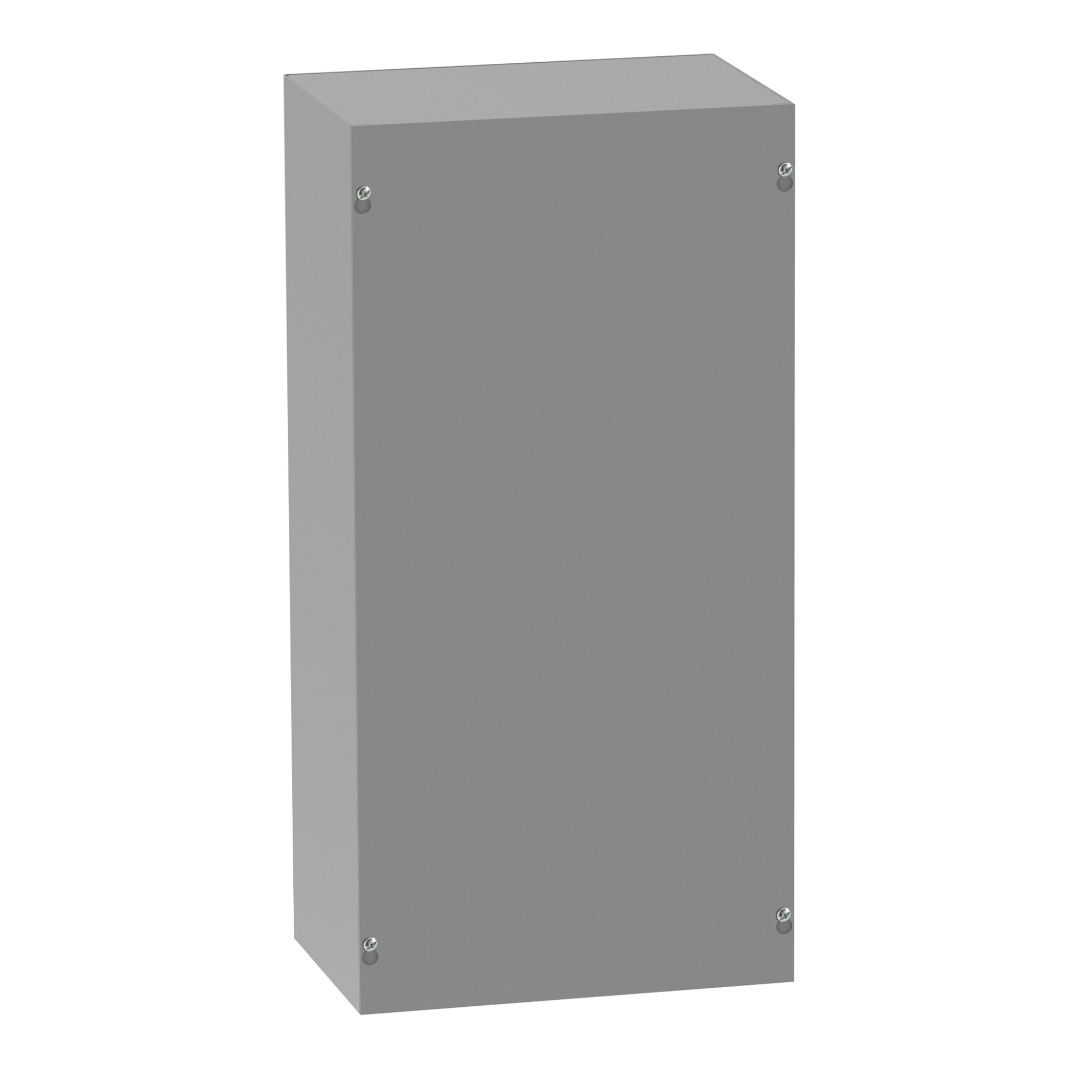 Screw-Cover Enclosure Type 1 no Knockouts, 10x10x8, Gray, Steel