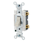 15-Amp, 120/277-Volt, Toggle Single-Pole AC Quiet Switch, Commercial Grade, Grounding, Light Almond