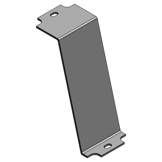 Access Floor Module Cover, Length 4-17/64 Inches, Galvanized Steel, Blank Cover Sloped 45 Degrees, Power Panel