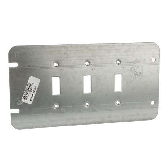 Three Gang GB Series Cover, Pre-Galvanized Steel, 3 Toggle Switches