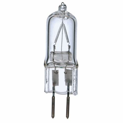 Halogen Bi Pin Lamp, Designation: 75T4/CL, 120 V, 75 WTT, T4 Shape, GY6.35 Bi Pin GY6.35 Base, Clear, CC-2V Filament, 2000 HR, Lumens: 750 LM Initial, 2-3/8 IN Length, 1/2 IN Diameter