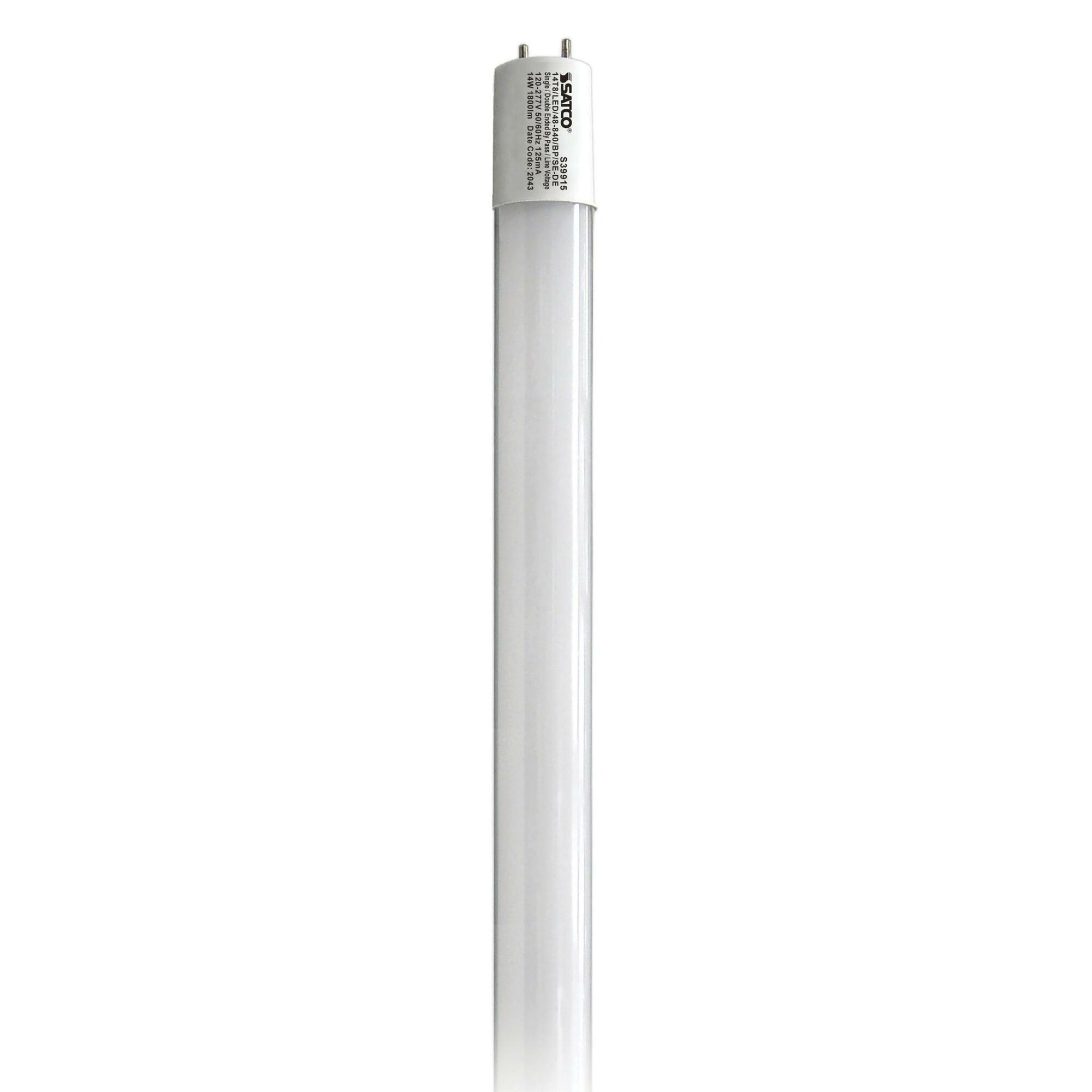 14W T8 LED - 4 ft. - 4000K - G13 Base - 50000 Hours - 1800L - Type B - BBP - 1 or 2 Ended Wiring