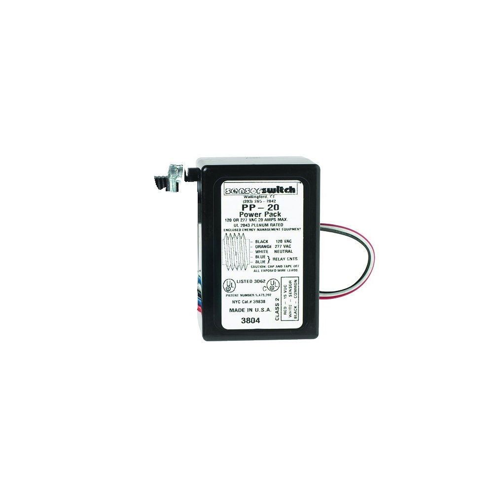 The PP20 power pack switches the lighting load on and off utilizing our patented relay circuit protection