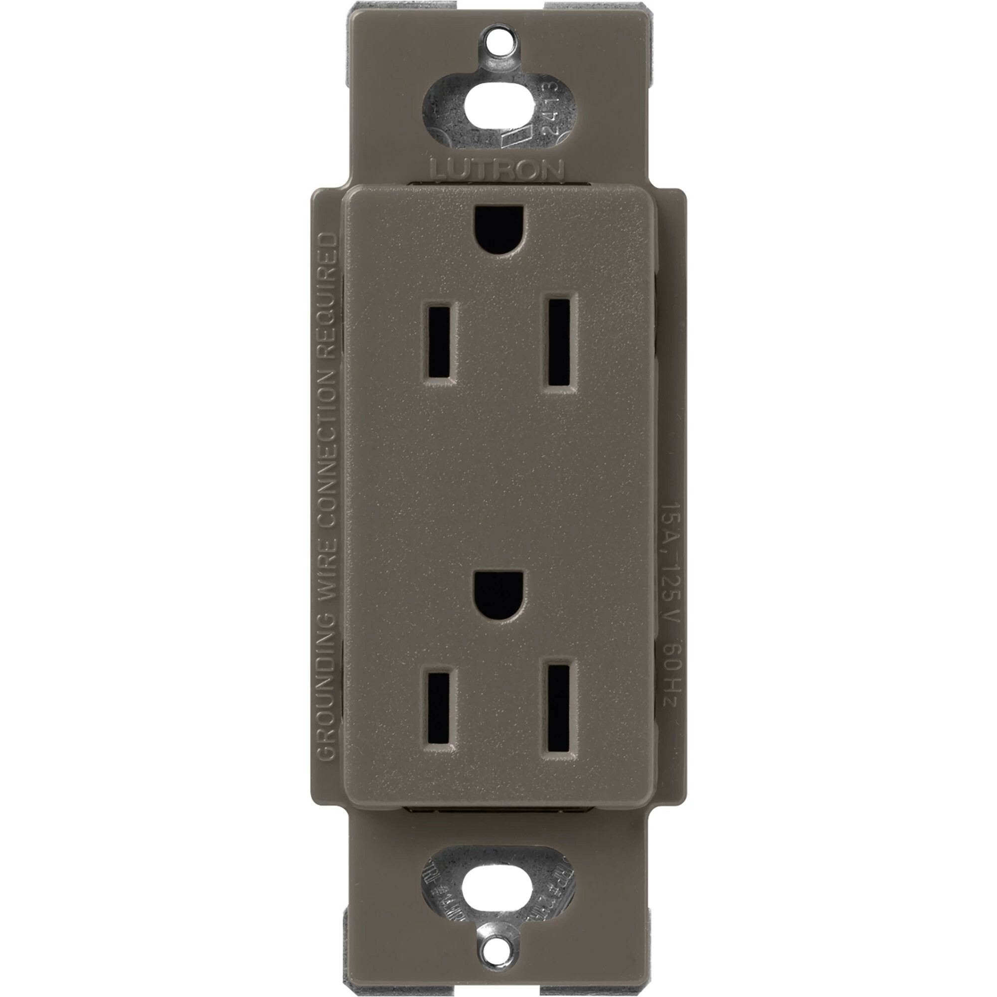 Lutron Claro 15 Amp Duplex Outlet, Truffle
