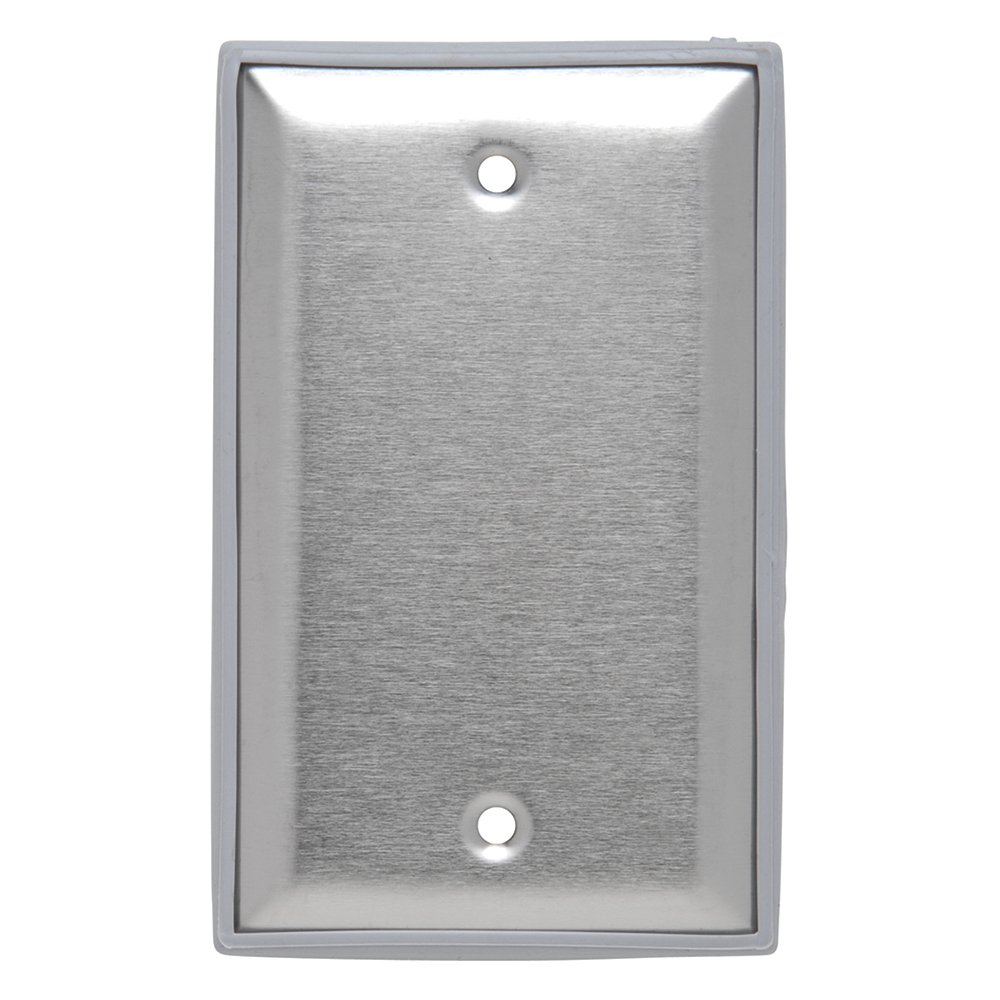 Stainless Steel Cover, 1 Gang Blank, (Box Mounted), Gasketed