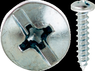 10 x 2" Sheet Metal Screws, Pan Head, Combo Phillips/Slotted, Zinc Plated,Jar