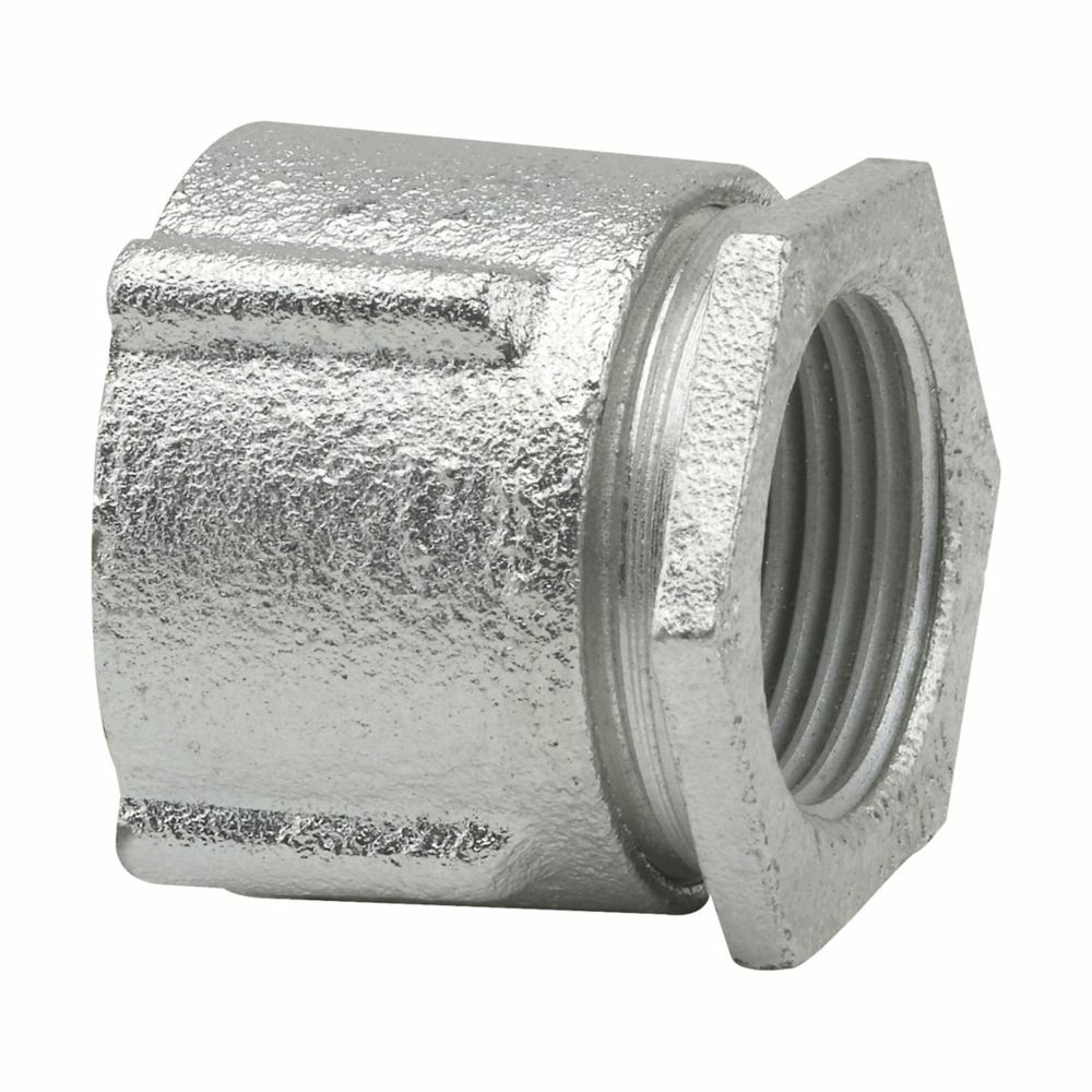 Eaton Crouse-Hinds series three-piece conduit coupling, Rigid/IMC, Hot dip galvanized finish, Malleable iron, Concrete tight, 3"
