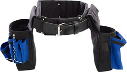 Ultimate Electrician Comfort Combo Tool Belt, Metal Buckle, Small 28-32", Blue