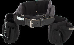 Electrician Comfort Combo Tool Belt, Metal Buckle, Medium 32-36", Black