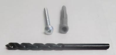 #10 Plastic Expander Anchor Kit, 10 x 1-1/2" Pan Head, Square Drive, Zinc Plated, 1/4" Carbide Bit