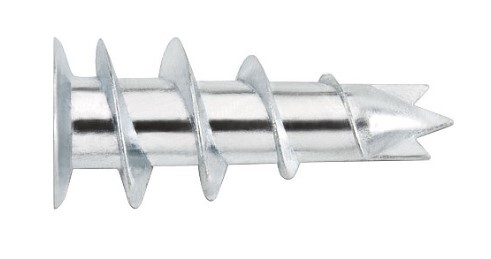 Drywall Anchor Kit, Zinc Alloy with #8 x 1-1/4" Screws, Square/Phillips, Includes #2-2" Hex Power Bit