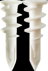 #8 EZ Ancors, White Plastic with #8 x 1" Screws, Square/Phillips, Includes #2-2" Hex Power Bit