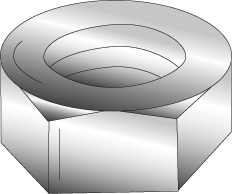 3/8"-16 Hex Nuts, Zinc