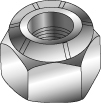 1/2"-13 Nylock Hex Nut, Zinc Plated