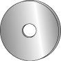 1/4 x 1" Fender Washers, Zinc