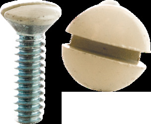 6-32 x 5/16" Wall Plate Screws, Oval Head, Ivory,Jar