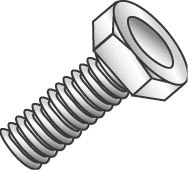 1/2-13 x 2-1/2" Bolts, Hex Head, Grade 2, Zinc Plated