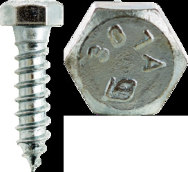 3/8 x 2-1/2" Lag Screw, Hex Head, Zinc Plated,Jar