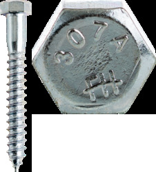 3/8 x 3" Lag Screw, Hex Head, Zinc Plated,Jar
