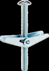 3/16 (10-24) x 4" Toggle Bolts and Wings, Mushroom Head, Phillips/Slotted, Zinc Plated ,Jar