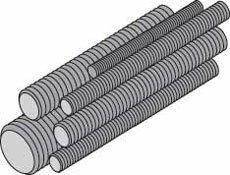 1/2"-13 x 6'Threaded Rod, Zinc Plated